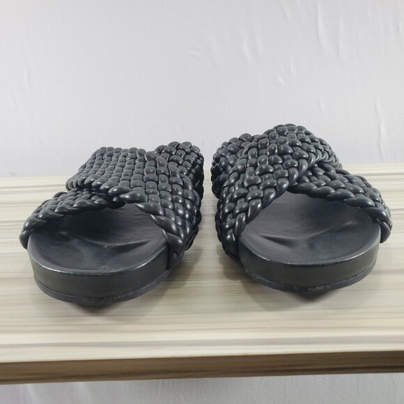 Sz 8 Charles David Defend Slippers Sandals Slip On Woven Braided Leather Slide - Picture 3 of 8